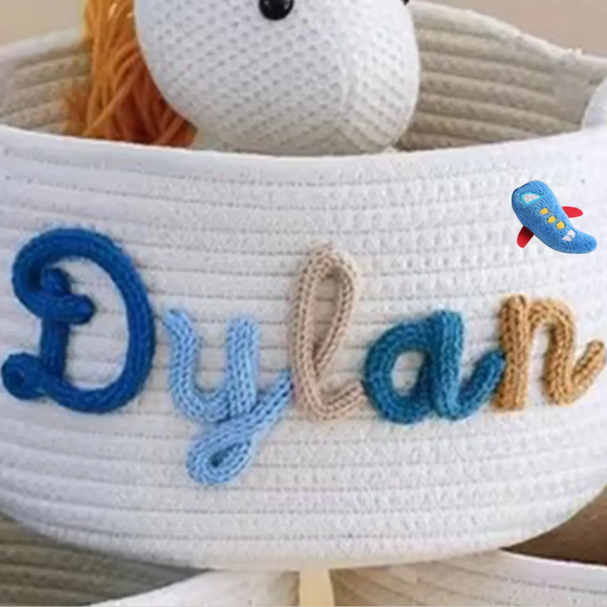 Customizable Personalized Name Storage Basket, Gift Basket