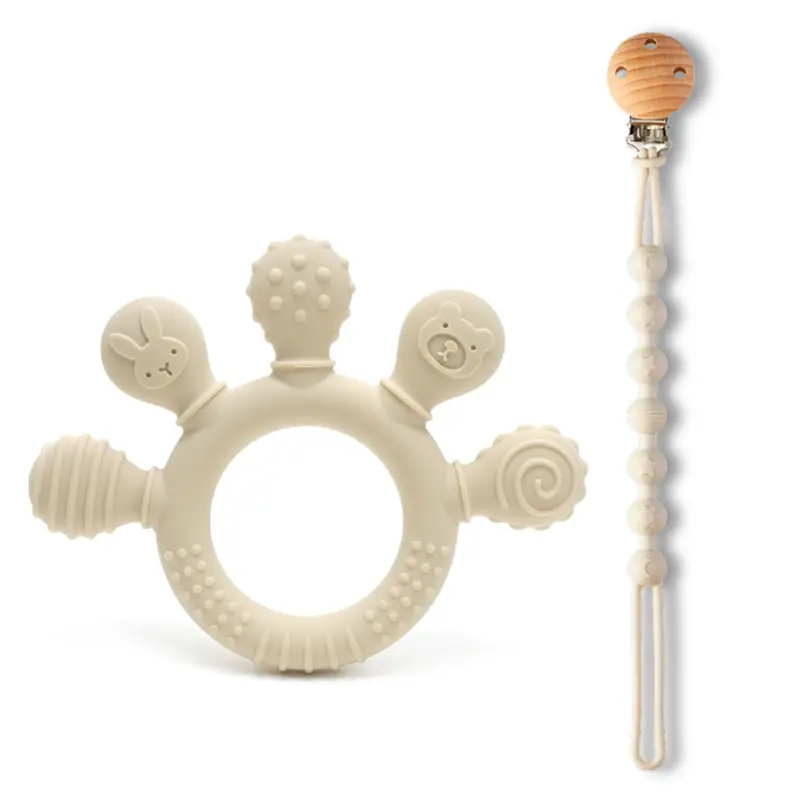 erduo Silicone Baby teether anxiety teething toys 0 12 months chew beads sensory gum relief soother - Image 18