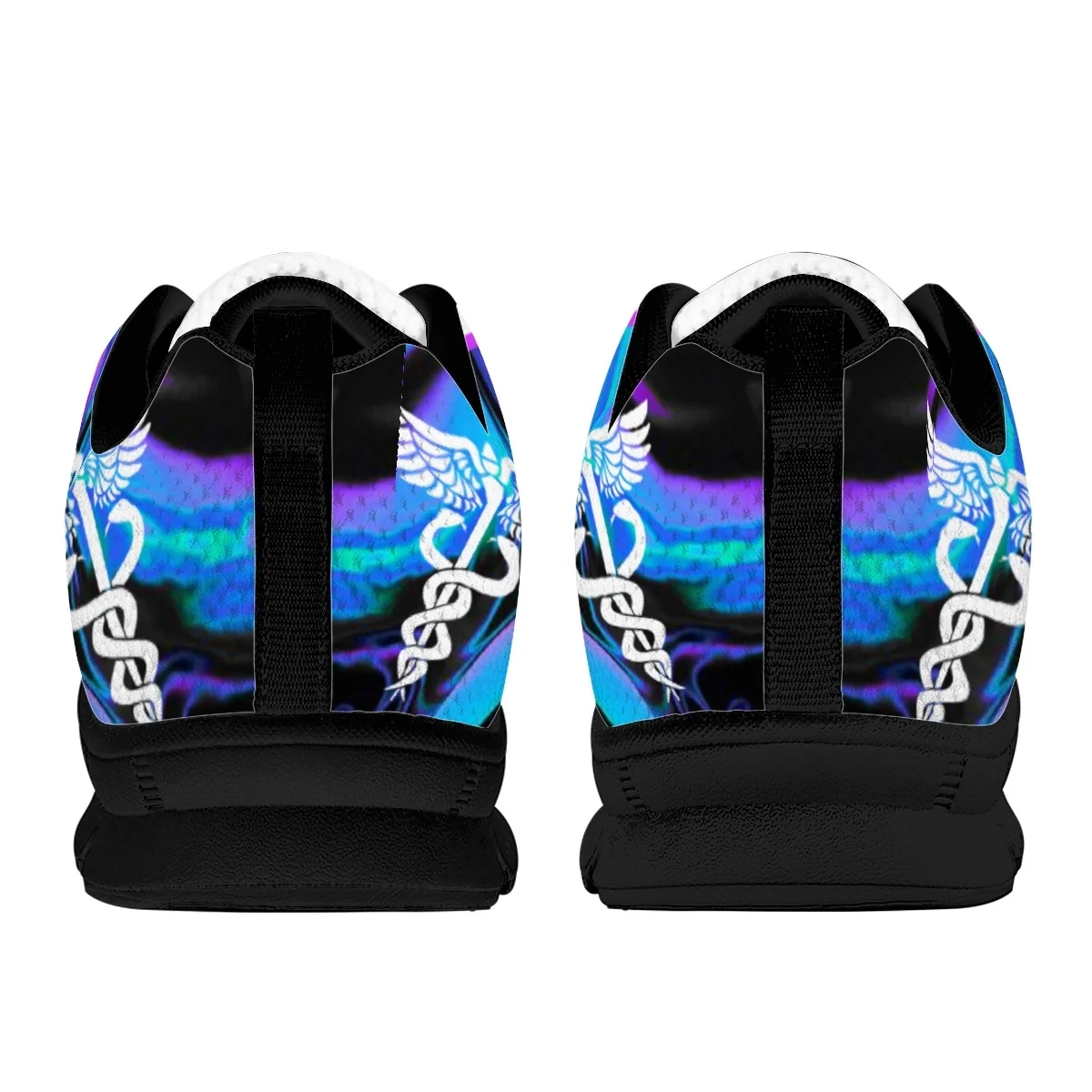 INSTANTARTS Gradient Paramedic EMT EMS Pattern Lace-up Flat Shoes Women's Casual Sneakers Outdoor Walking Shoes Sport Tennis Hot