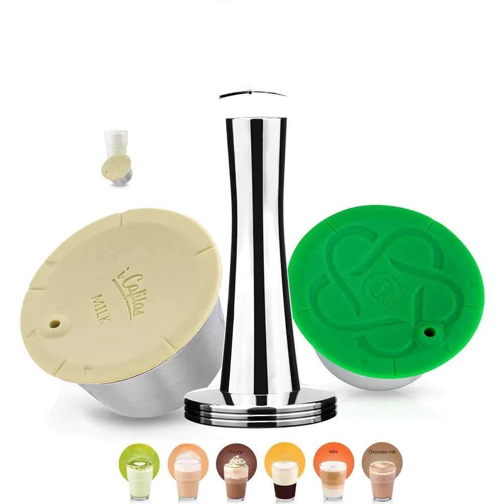 Icafilas-Capsules de café réutilisables Dolce Gusto, filtre à café et à lait en plastique et en acier inoxydable, Piccolo et SENIO S