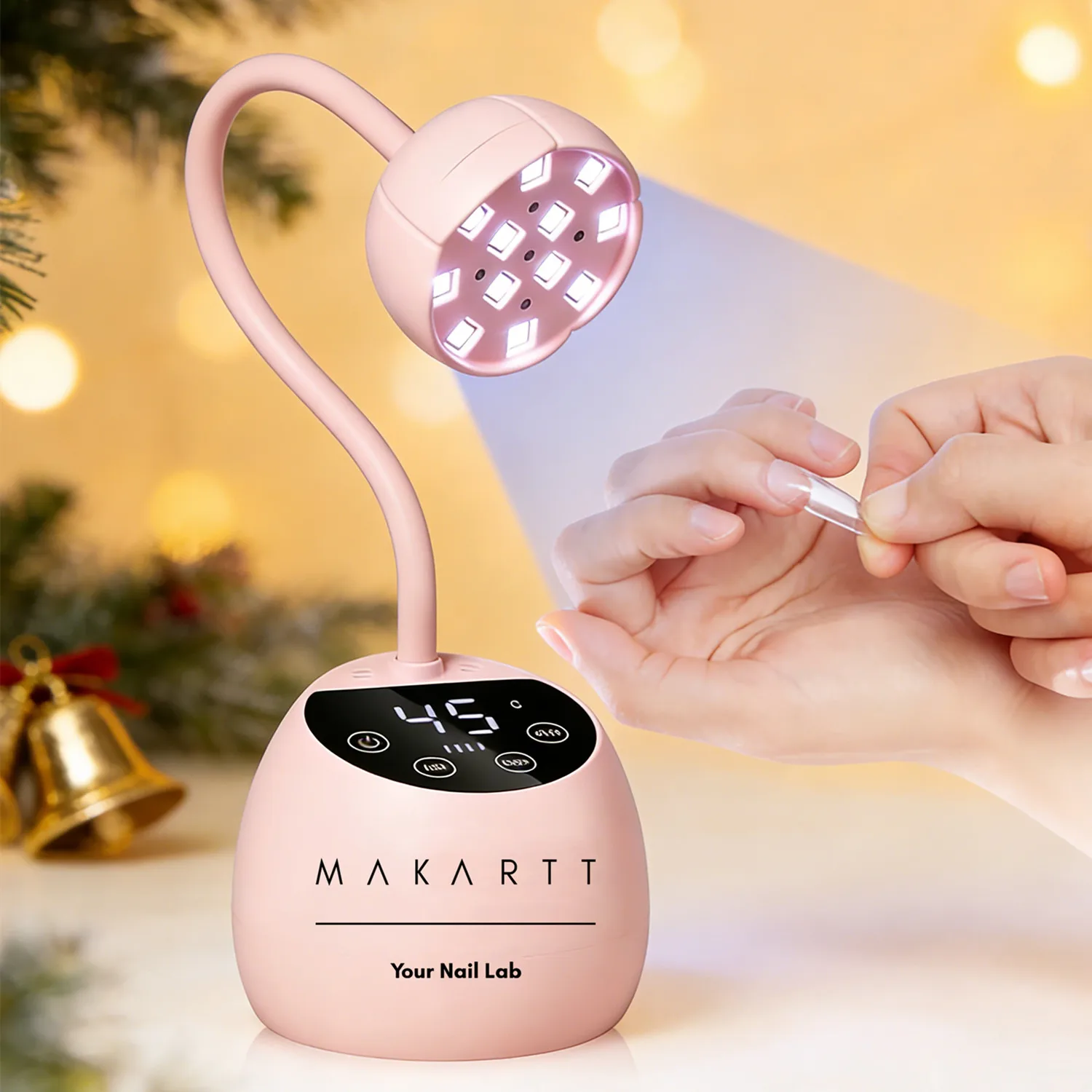 Nail Lamp-Portable UV LED Nail Curing Lamp With Touch Display, USB Rechargeable Nail Dryer For Rhinestone Glue Nails Gel Polish