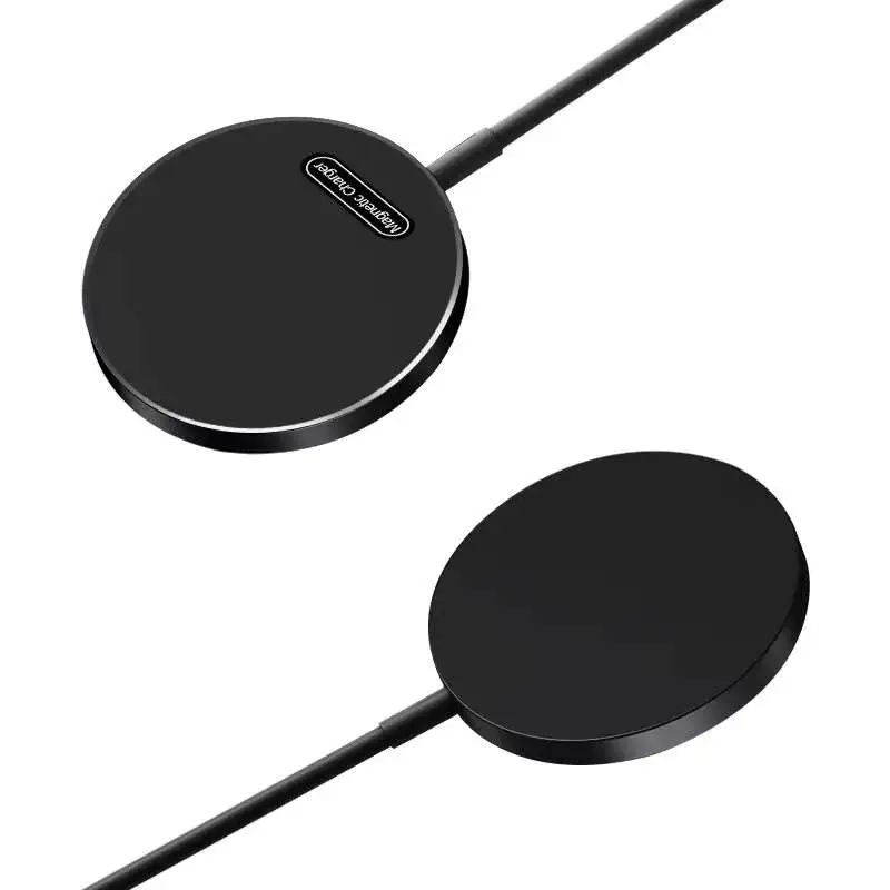 Wireless Charger for iPhone 15W Max Fast Magnetic Wireless Charging Pad Compatible with iPhone 16/15/14/13/12 with USB-A Converter Black