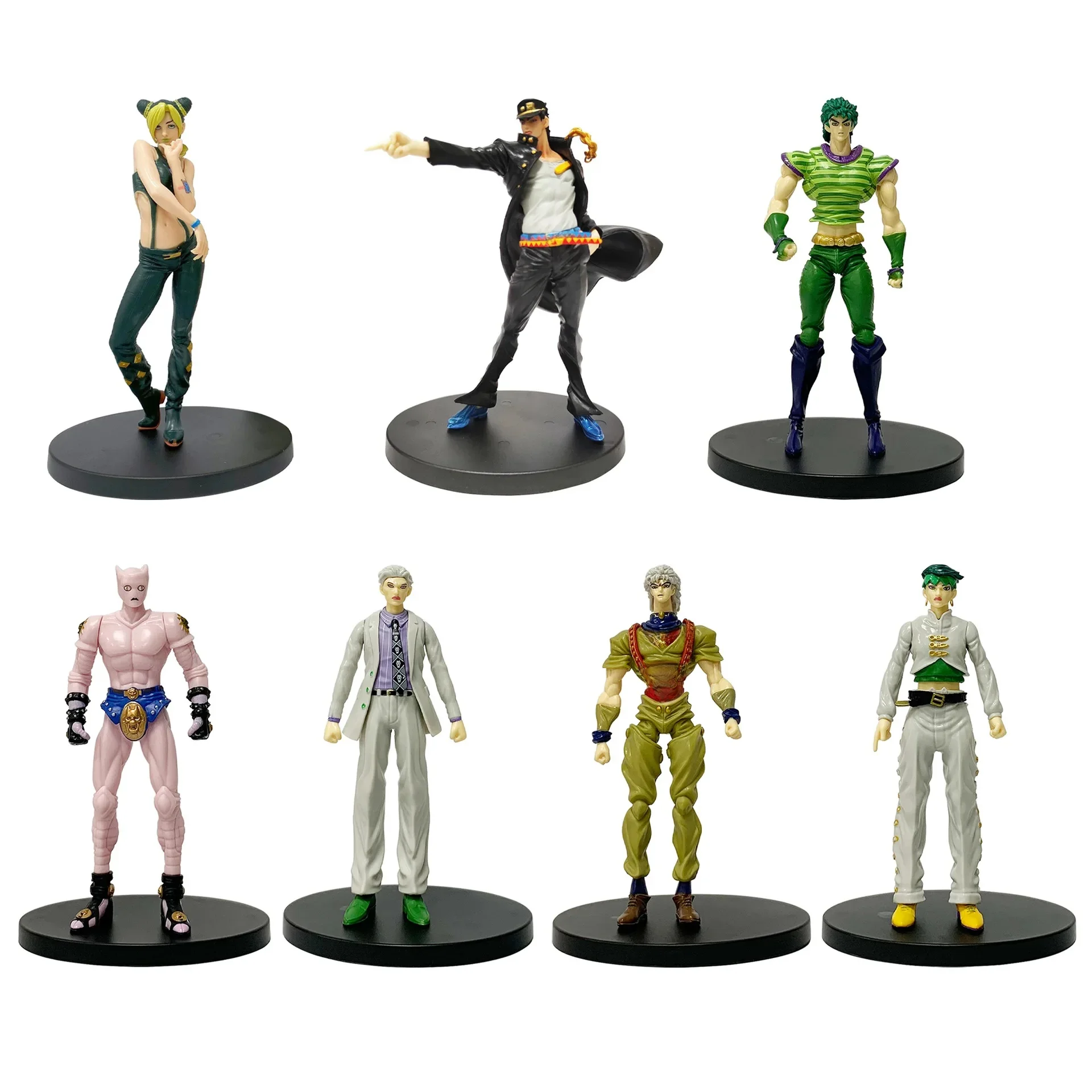 JoJo's Ives Arre Adventure Action Figure, Jolyne, Cujoh, Jonathan Joestar, Kujo Jotaro, Dio Brando, Collection Model Toys, 17cm