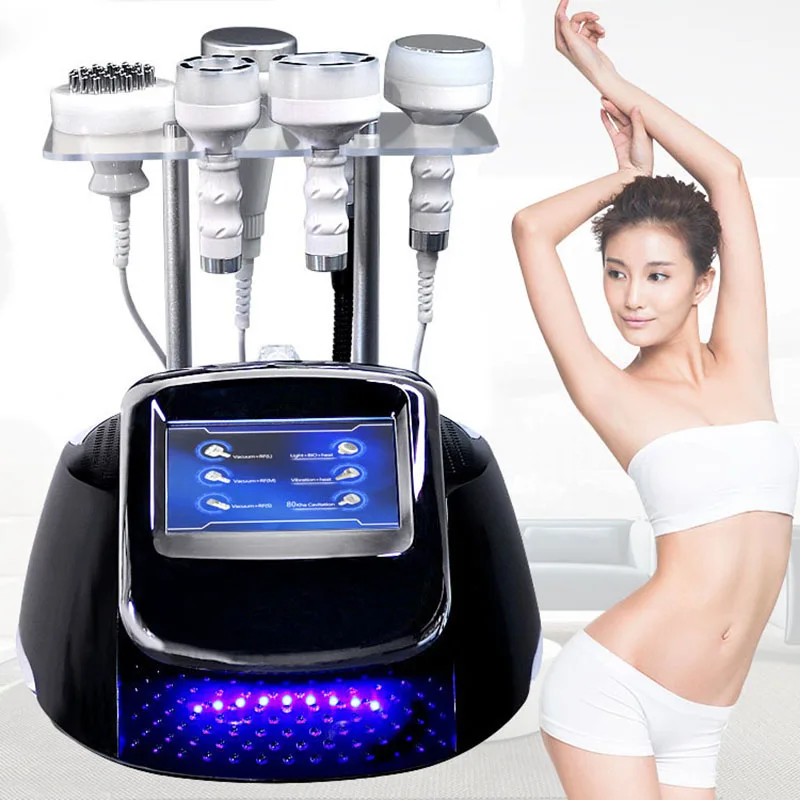 

6 Handles 80Kz Vacuum Ultrasonic Cavitation Cellulite Removal Body Slimming Machine Cavi RF Fat Burning Skin Tightening Massager