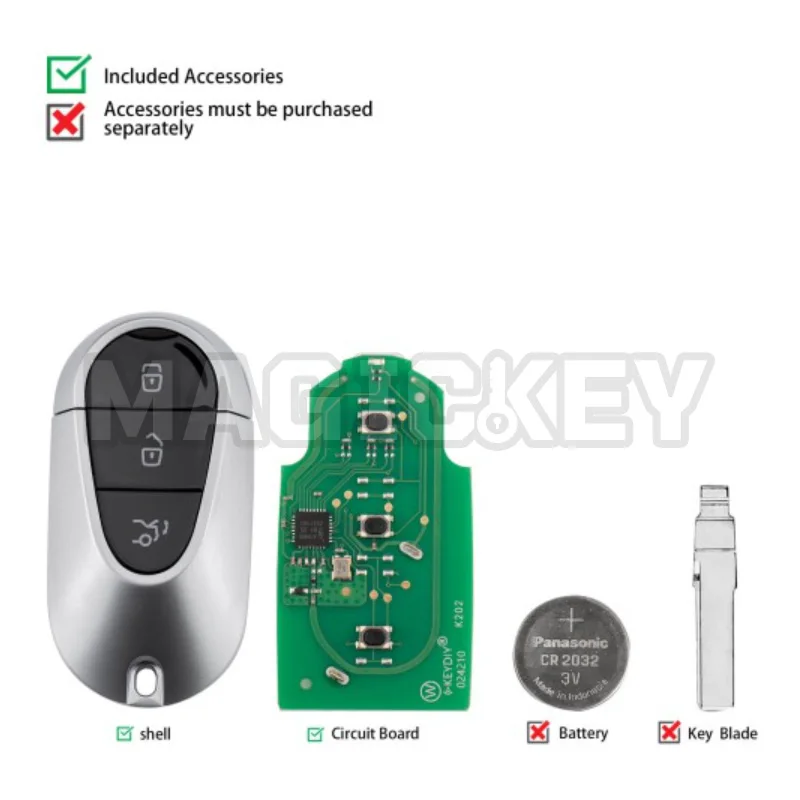 KEYDIY KD ZB29-3 Universal Smart Remote Key 3 Buttons Compatible with MB Maybach Type