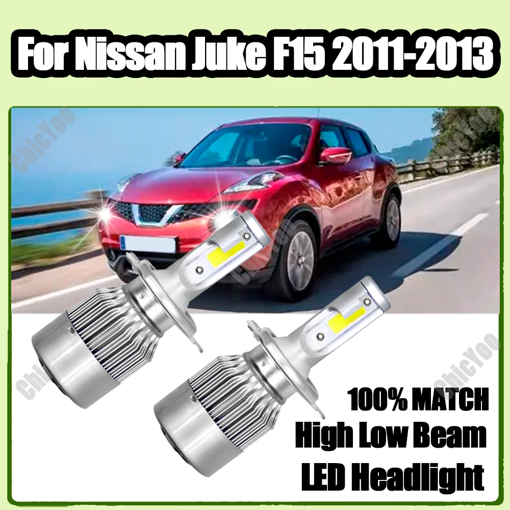 

2PCS 120W H4 Led Car Headlight Bulbs 20000LM Auto Headlamp 6000K White Car Light Bulbs High Power For Nissan Juke F15 2011-2013
