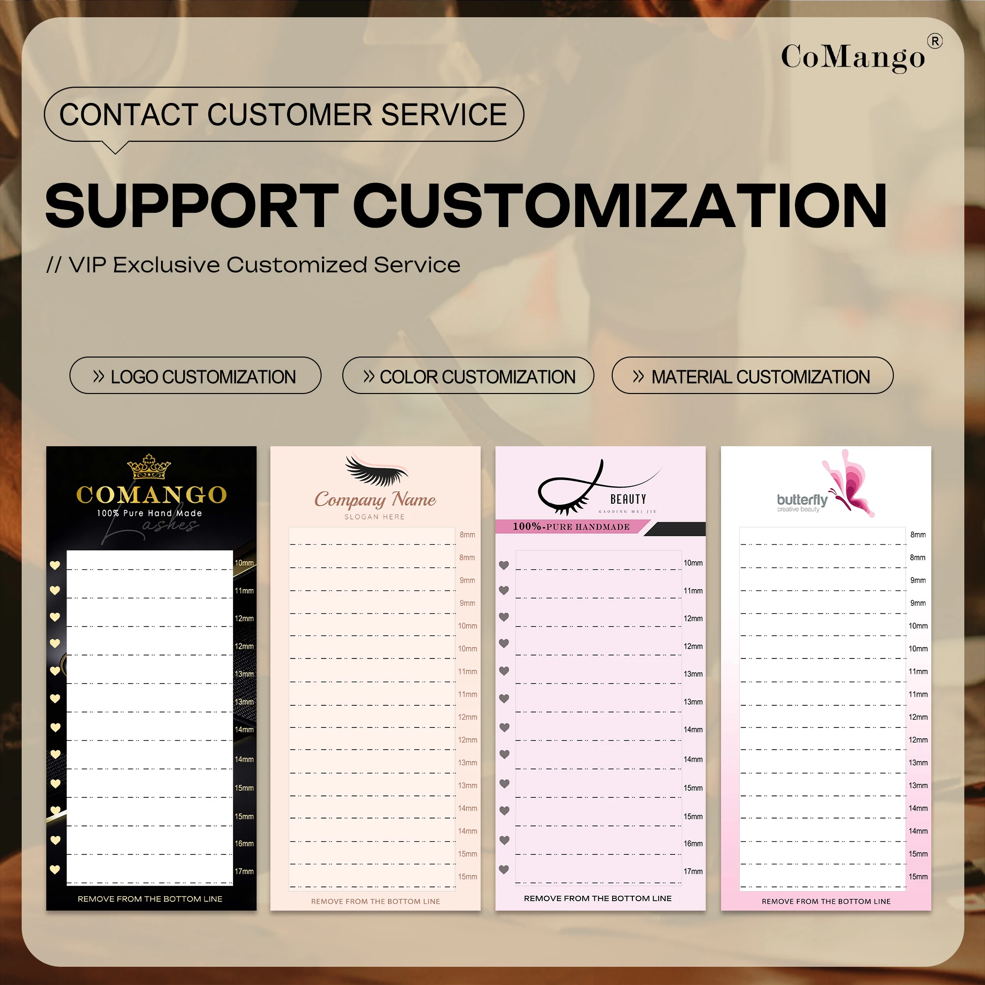 CoMango Custom Lashes mit Ihrem eigenen Privatlogo