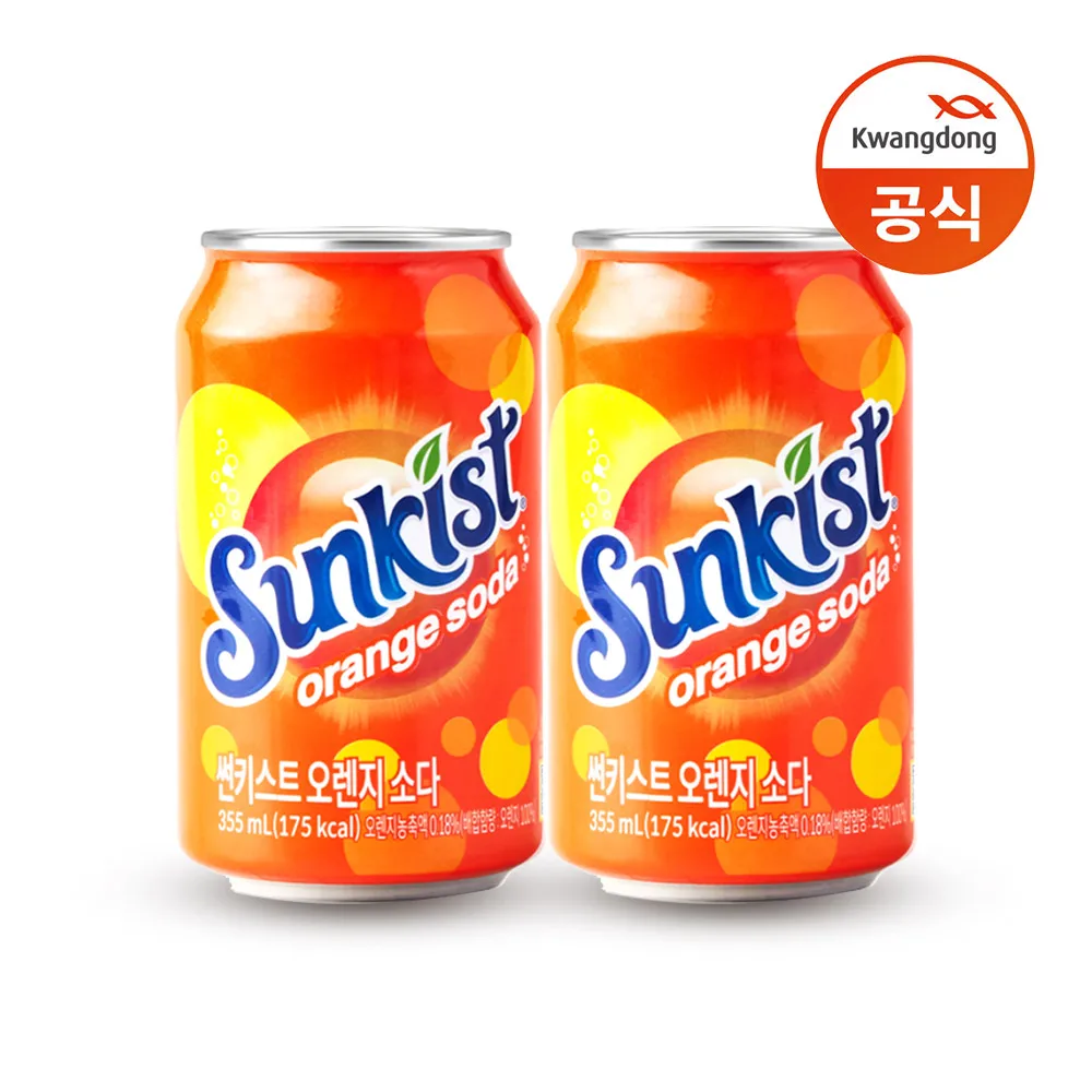 Sunkist orange soda 355ml 24 cans