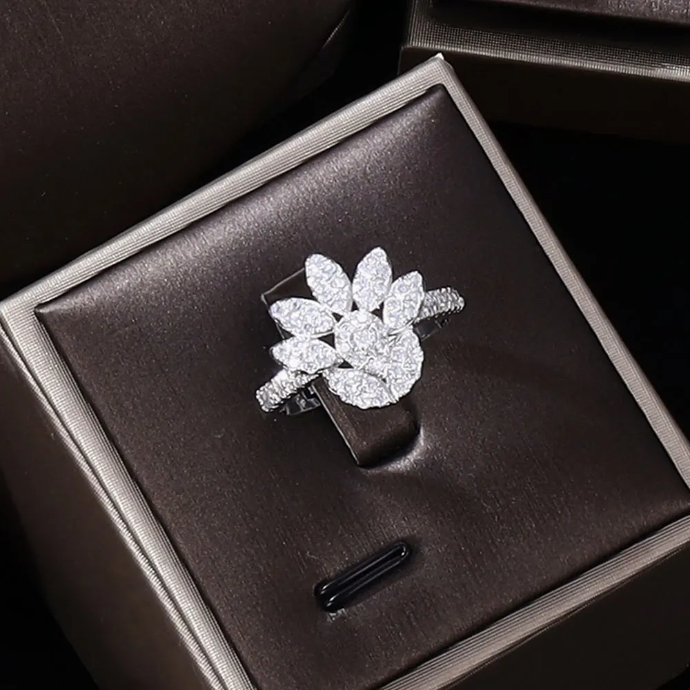 

Элегантные женские свадебные украшения в африканском стиле с кристаллами CZ и листьями, свадебное ожерелье, браслет и серьги, комплекты ювелирных изделий