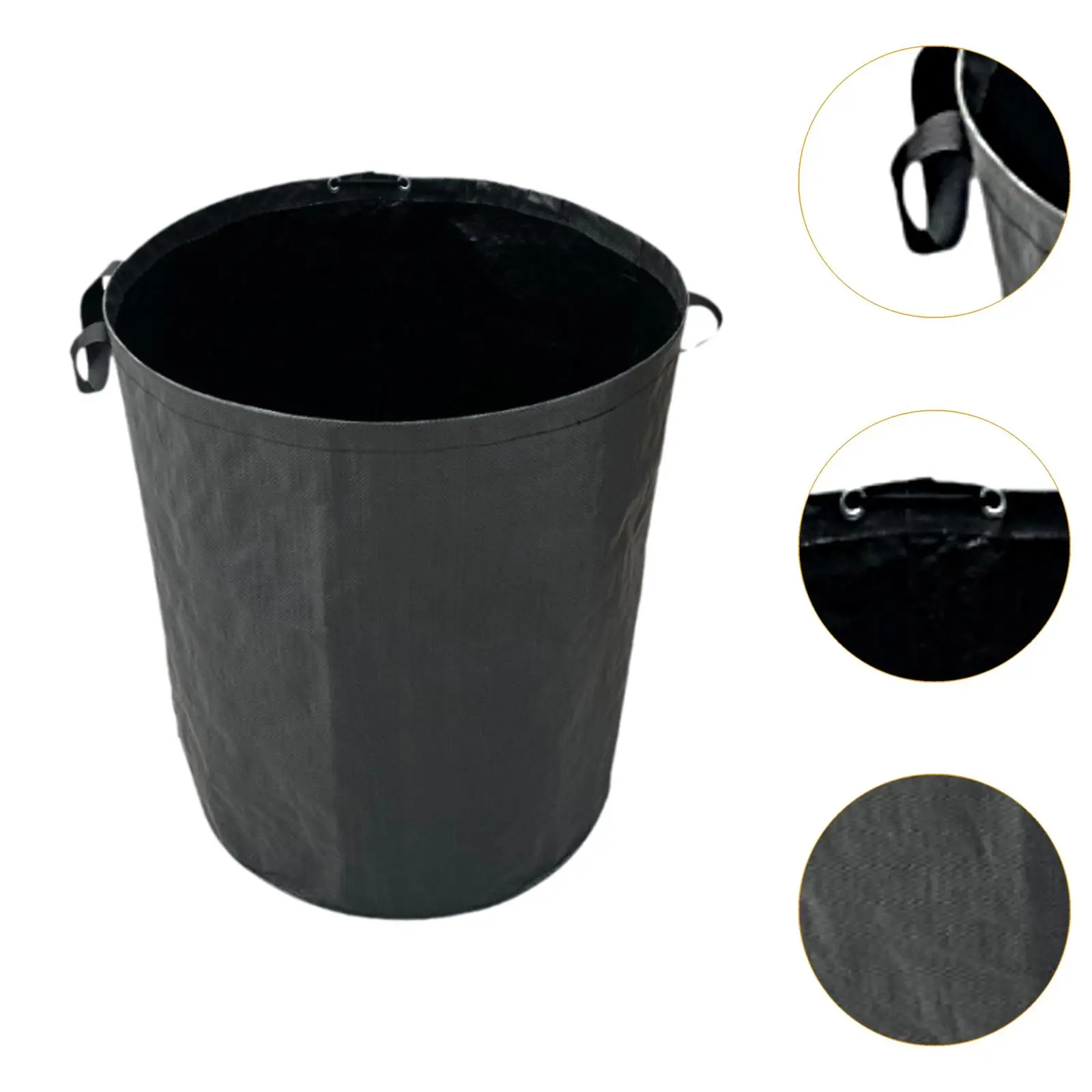 4 قطعة 300L أكياس أوراق الحديقة القابلة لإعادة الاستخدام لحمام السباحة ساحة النفايات القمامة جمع أداة مساعدة دائمة مع مقابض #3