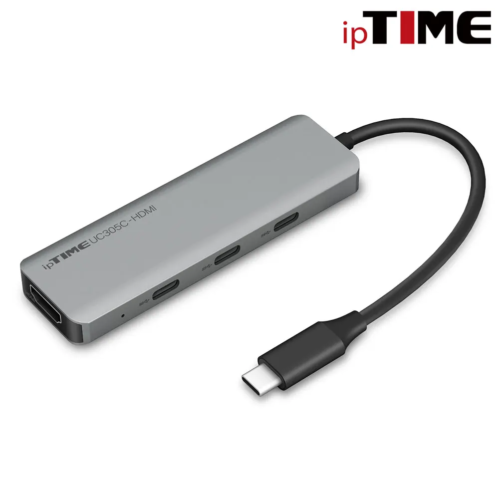 IPTIME UC305C-HDMI USB3.1 TYPE-C 5IN1 Multi Hub TYPE-C 3 Port + PD + HDMI