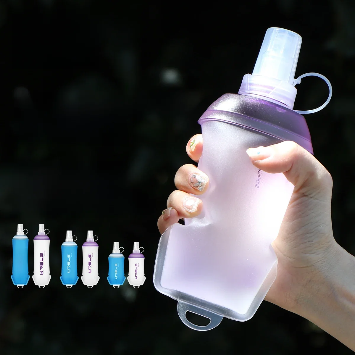 AliExpress WRELS Outdoor Sport Water Bottle Camping Running Bicycle Soft Folding TPU Soft Flask Water Bag Large