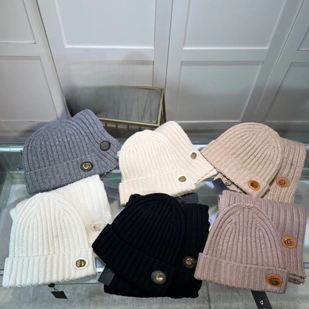 Cozy Gray Ribbed Knit Scarf and Hat Set, Perfect Cold - Weather Accessories for Trendy Looks