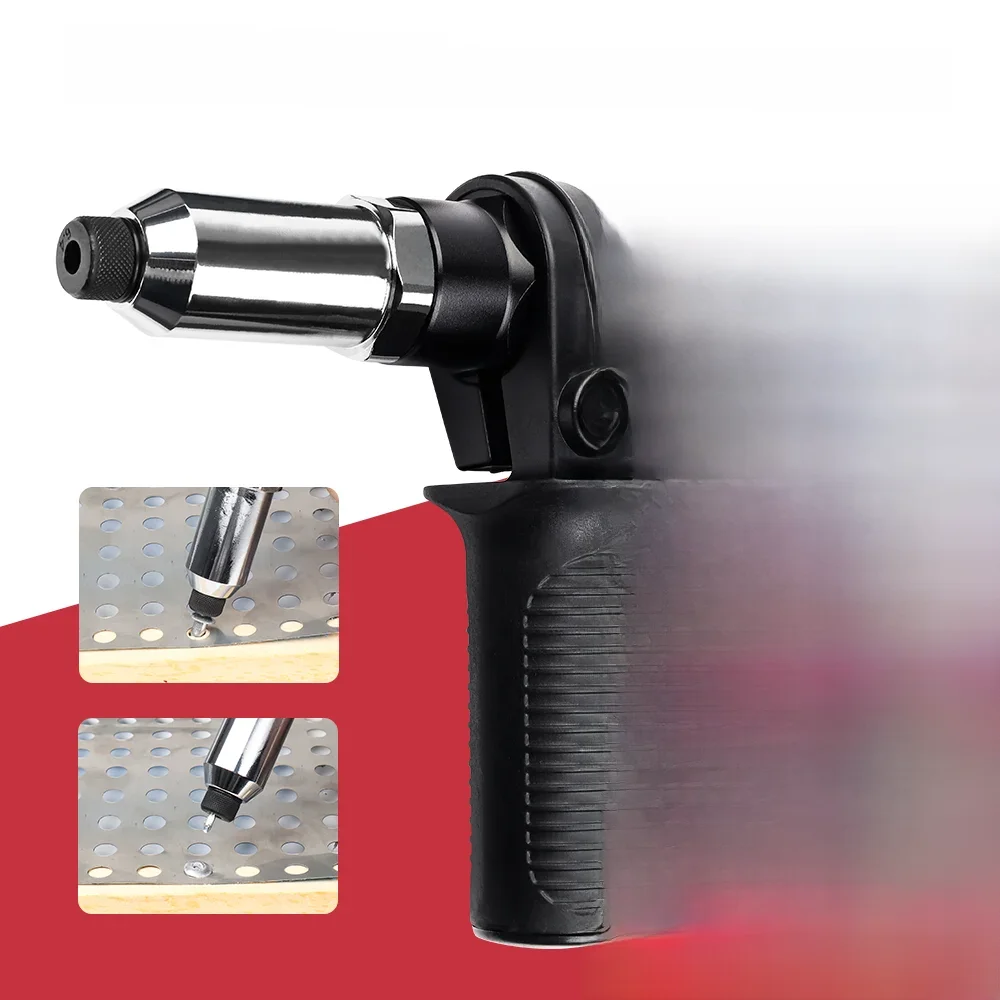 2,4 MM / 3,2 MM / 4,0 MM / 4,8 MM / 6,4 MM Elektrisch klinknagelmoergereedschap Adapter Insteekmoer Klinkgereedschap Thuis Draadloze klinkmoerpistooladapter met sleutel en handvat - afbeelding 2