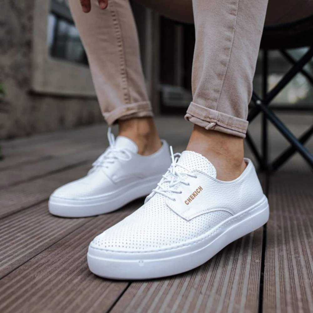 

FOH Store Sneakers for Men Women White Artificial Leather 2023 Spring Autumn Casual Lace Up Fashion Shoes High Base Sport Comfortable Light Vulcanized Daily Original Canvas Odorless Orthopedic Suits Office Wedding 061