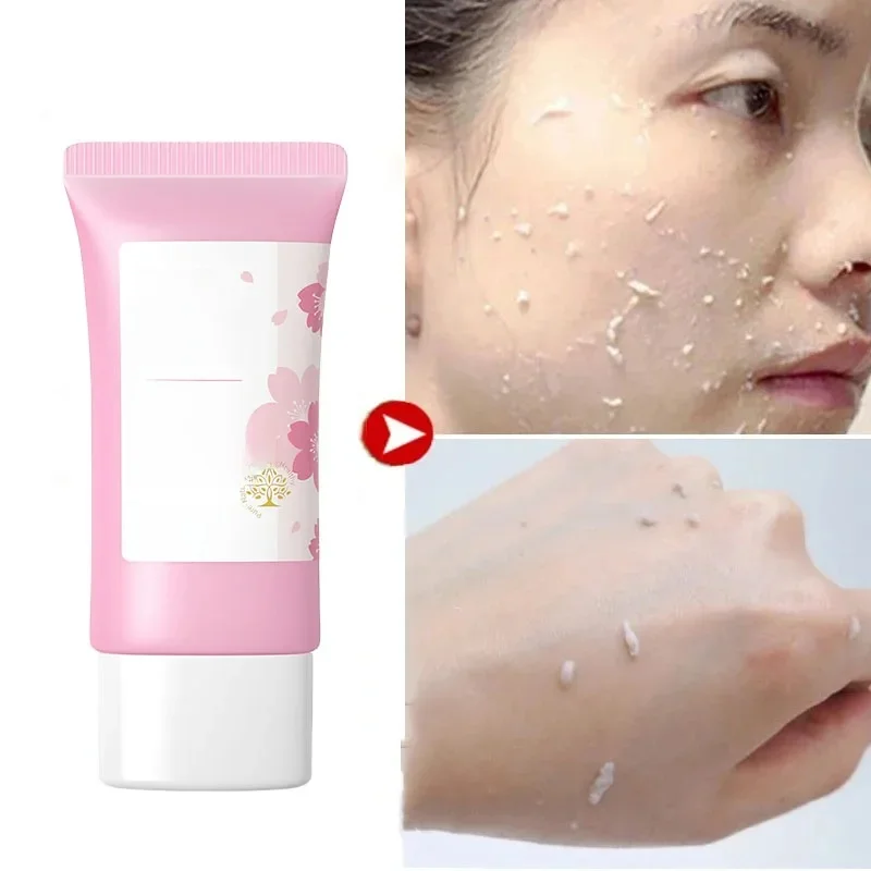 Gel exfoliant en fleurs de cerisier, exfoliant pour le visage, hydratant, nettoyant pour le corps tendre, soins pour la peau, 60g