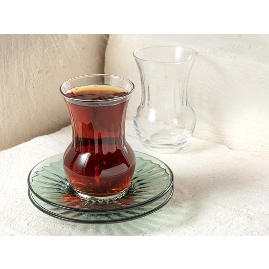 

English Home Flair Glass 12 Piece Tea Set 160 ml Green Flair Tea Set 160 ml Green