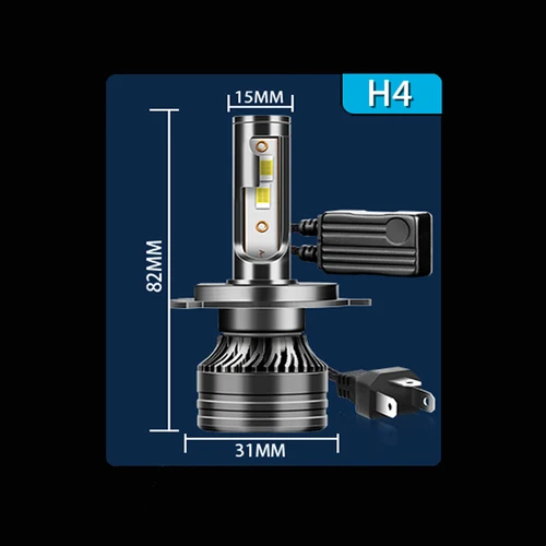 Imagen 2 del producto Bombillas de faros LED H4 Canbus 20000LM haz alto/bajo 150W faros automáticos DC12V 6000K bombillas LED blancas
