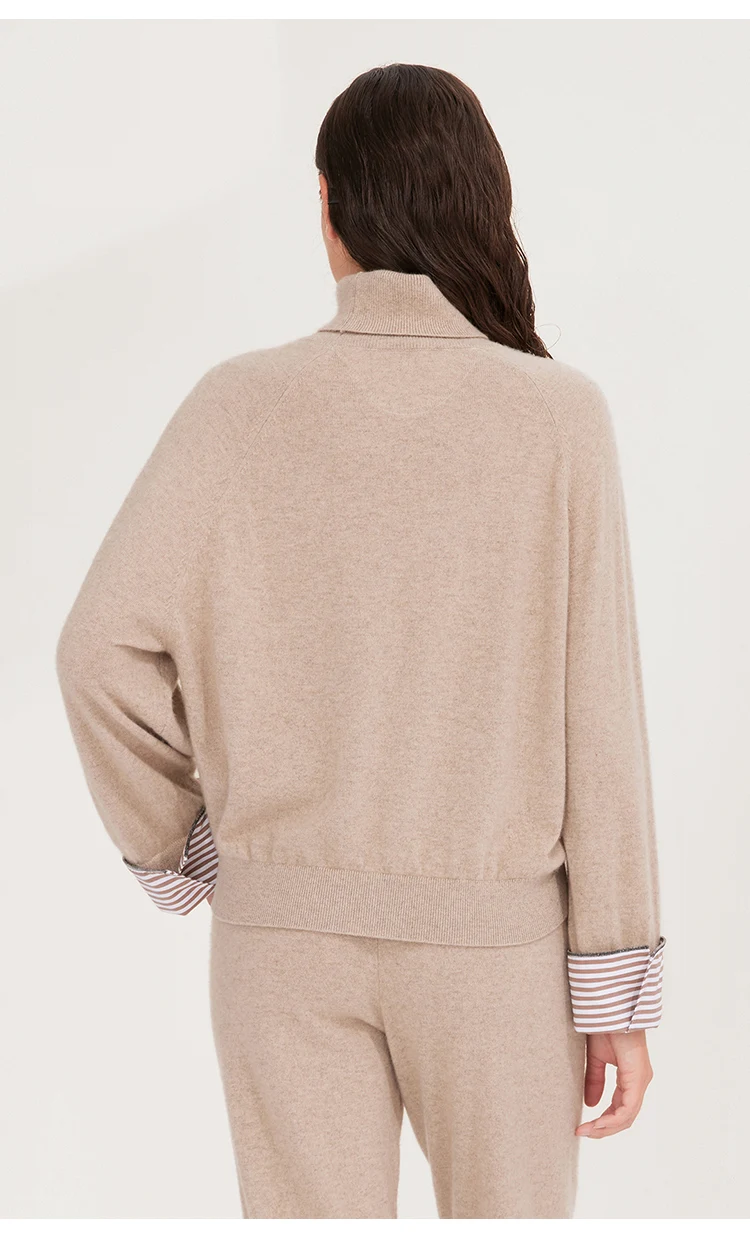 BY4521295 Damen 100% Kaschmir-Strickpullover, Premium Kaschmir-Pullover mit Lockerer Passform, Weich, Warm, Luxuriös, Elegant für den Winter – Detail 7