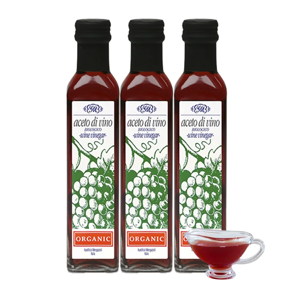 Mengazoli Organic Red Wine Vineas 250ml x 3 pieces of vinegar/check the time of consumption