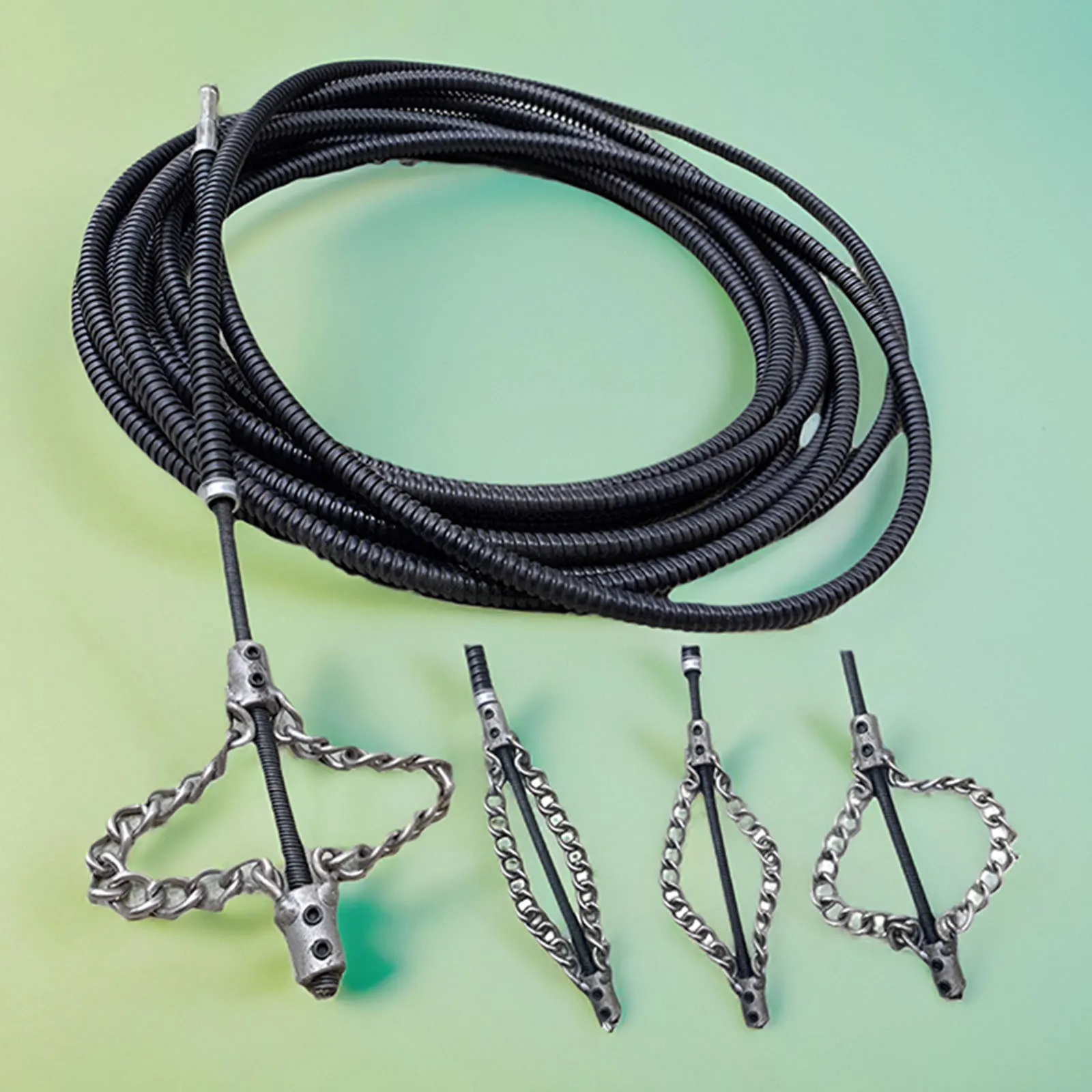 Electric Drain Cleaning Tool With Solid Chain And Spring For Unblocking Oil-Clogged Pipes Drain Auger Plumbing Unblocking