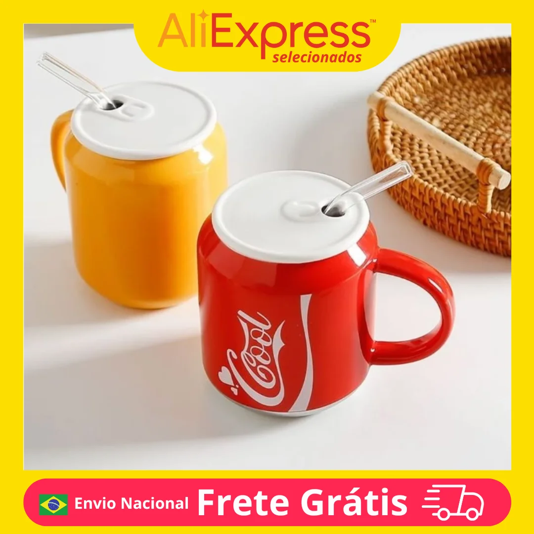 Taza de cerámica moderna, termo versátil con tapa y pajita, 380 ml, perfecta para exprimidores