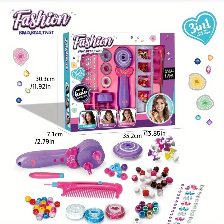 عبر الحدود جديد ماجيك الشعر تجديل محاكاة الأميرة مجموعات الالعاب سلسلة مسرح مجموعة هدية #6