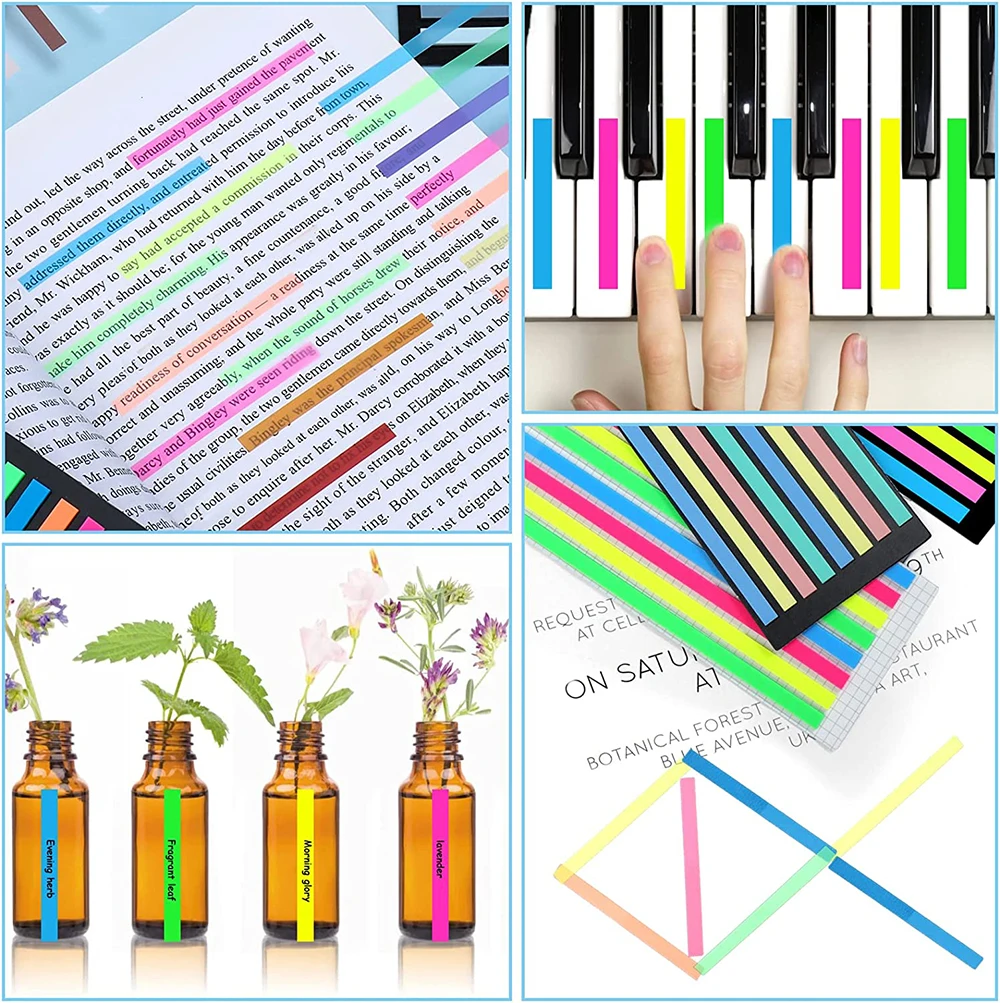 Transparent Clear Sticky Notes Adhesive Bookmarks Fluorescent Index Tabs Flags Book Sticky Notes School Supplies Stationery