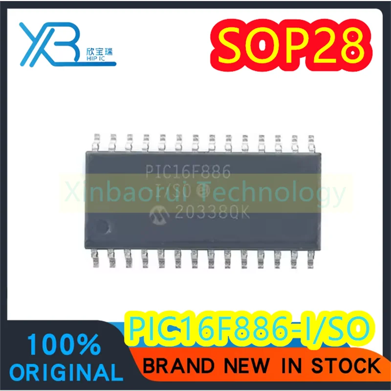 (5/20pieces) PIC16F886-I/SO PIC16F886 SMD SOP-28 8 micro 16-bit 14KB flash PIC microcontroller new original electronics