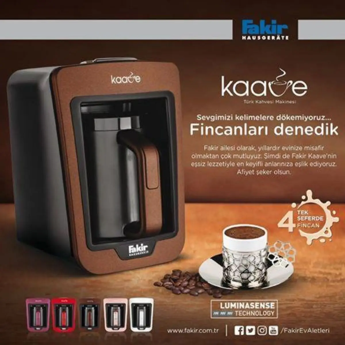 Kaave Automatic Turkish Coffee Machine 4 Cups Delcious Espresso Maker Electric Moka Pot 220V 735W Arabic Greek Coffee