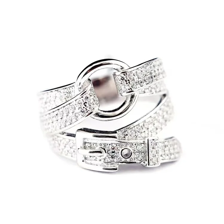 

925 Sterling Silver Diamond Event Luxury Women's Jewelry Ring ，Exquisite And Fashionable Anniversary And Holiday Gift.