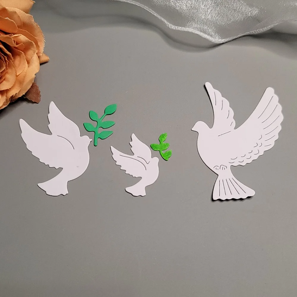 3 Kinds of Pigeon Metal Cutting Dies Scrapbook Embossing Pigeons Die Cuts Album DIY Craft Cutting Die Dove 2022 New Birds Dies