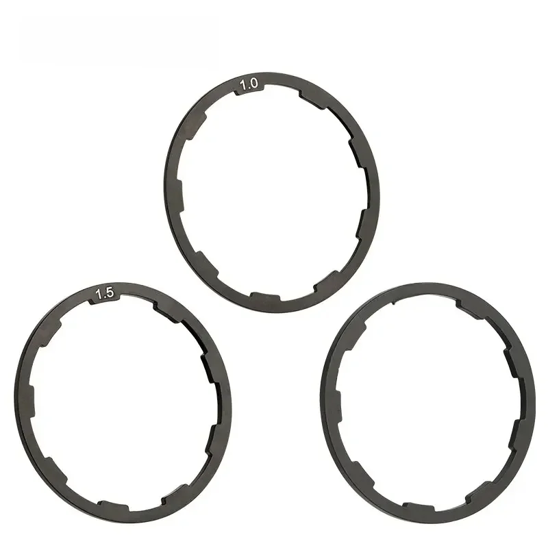 AliExpress DEEMOUNT 3pcs/Lot Hub Spacers 1-1.5-1.85-2-2.18-2.35mm Aluminum Washer 9 Notch Flat Rings for Flywheel Tower Base Space Micro Adjust