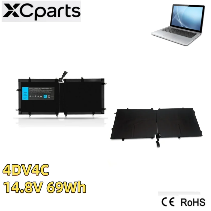 

New Li-ion 14.8V 69Wh Laptop Notebook Battery 4DV4C for Dell XPS 18 1810 1820 Series Tablet 063FK6 63FK6 D10H3