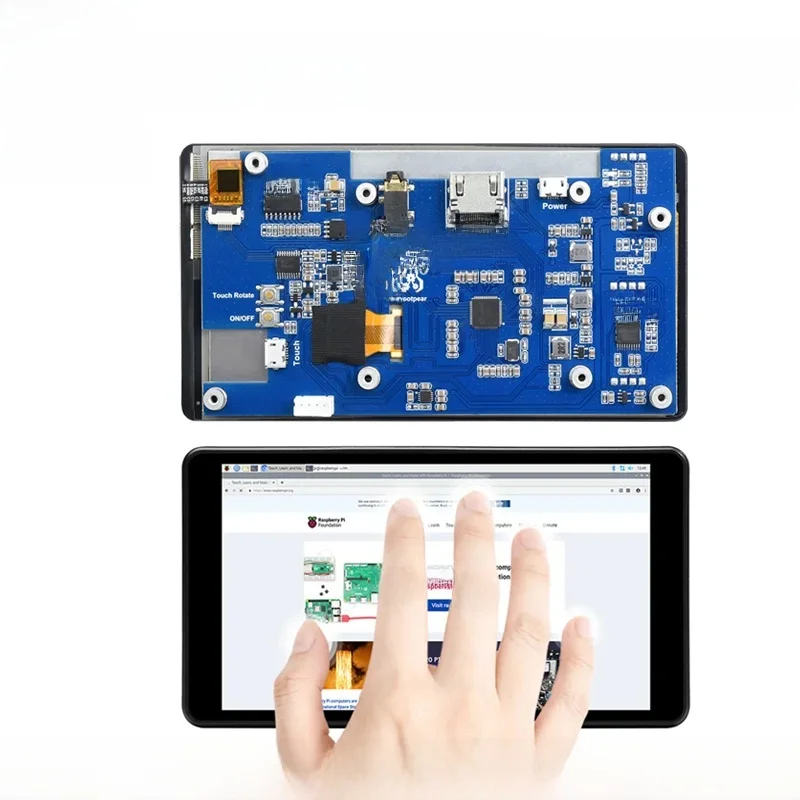 Raspberry Pi 5,5-calowy pojemnościowy dotykowy wyświetlacz LCD 2K z interfejsem HDMI Ekran IPS 1440×2560 dla PI5 / PI4B / Zero / CM4 / CM5 / PC — zdjęcie produktu 7
