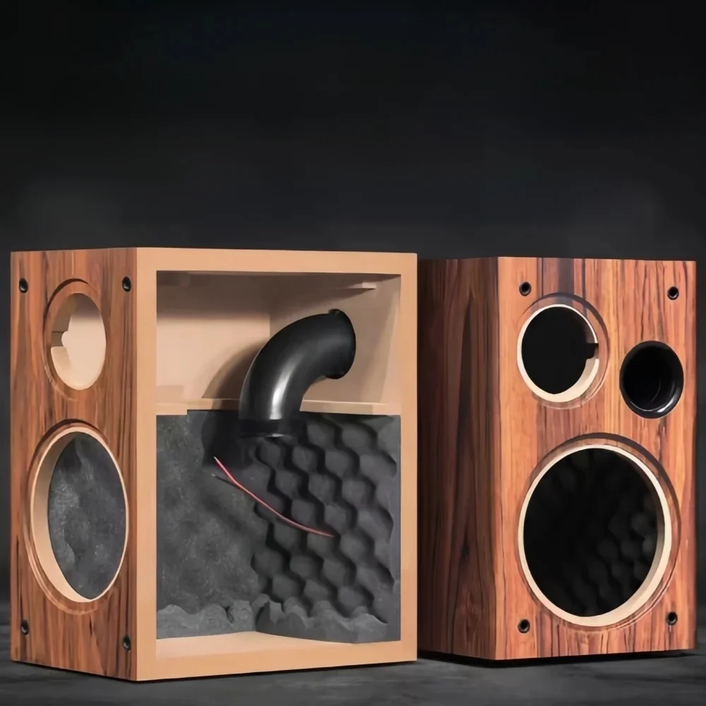 DIY Audio Modification, 1 Pcs A6-6.5 Inch Speaker Empty Box Body,  Divided Frequency Passive Speaker Wooden Shell