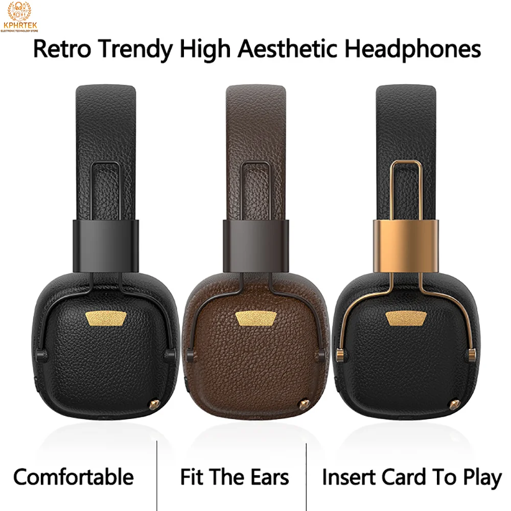 M11 Retro Bluetooth Headphones with Ultra-Long Battery Life, 2025 New Model Bluetooth 5.4 Wireless