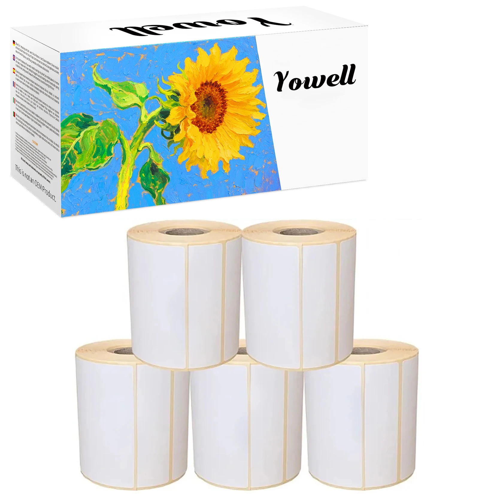 Yowell 5 x Thermoetiketten (50*80mm, 270 Etiketten) Kompatible Etiketten für Phomemo M110, M120, M100, M221, M220, M200, M108 – Detail 1