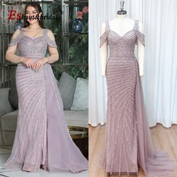 Elegant Beads Handmade Mermaid Evening Dress for Women 2026 Luxury Dubia Arabia Long Formal Prom Wedding Party Gowns Customized