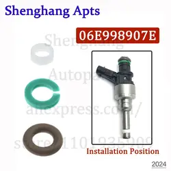 Fuel Injector Repair Seal Kit For Audi A4 A5 A6 A7 A8 Q7 Q5 R8 VW Touareg 7P Porsche Cayenne Panemera 06E998907E,06E 998 907 E
