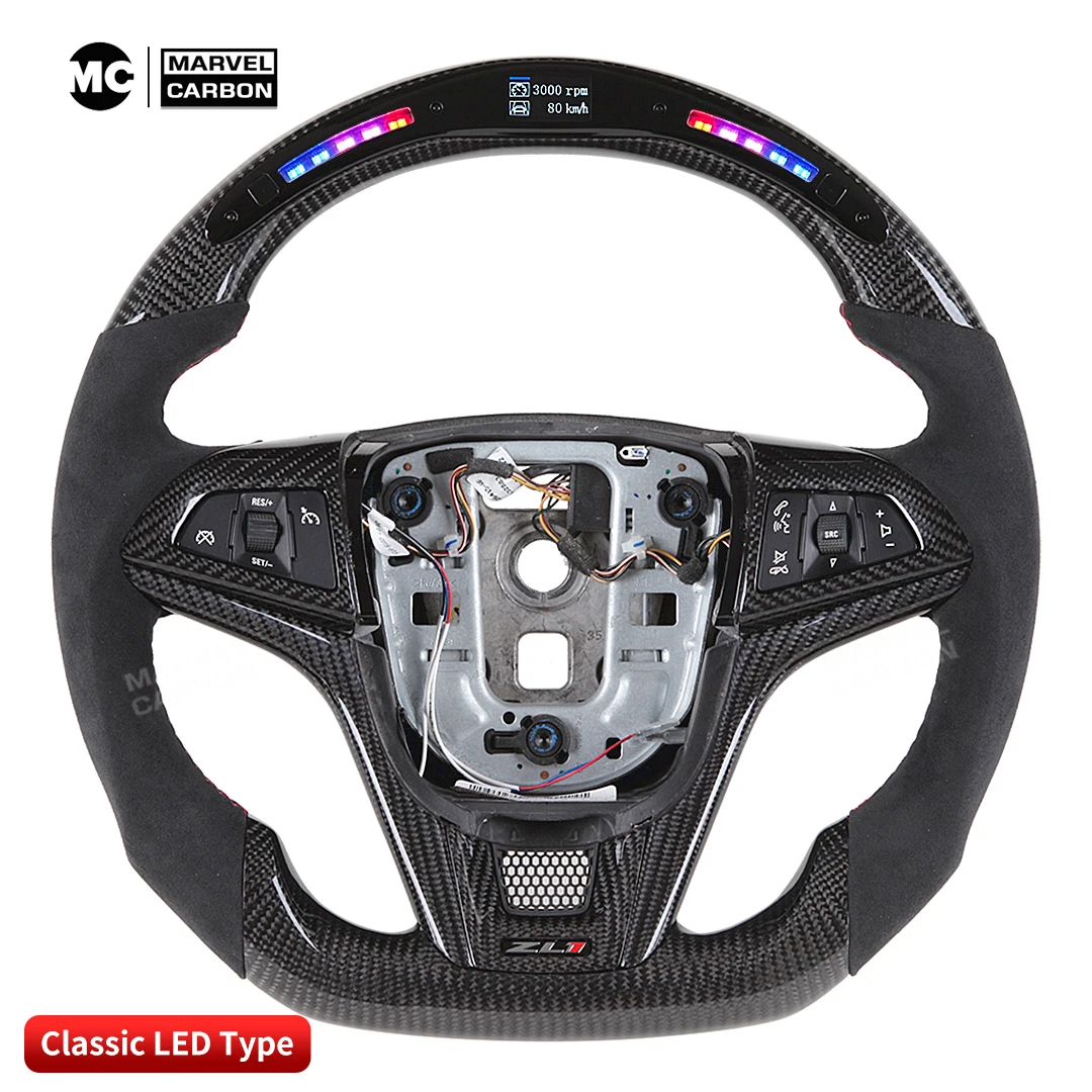 LED Performance Steering Wheel Display Compatible Chevrolet Camaro+ 100% Real Carbon Fiber
