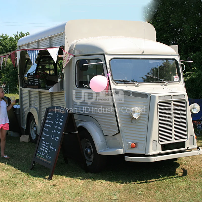 Camión de comida móvil Vintage, camioneta de comida de calle eléctrica, carrito de comida móvil para desayuno, café, cocina, venta de fábrica, totalmente equipado