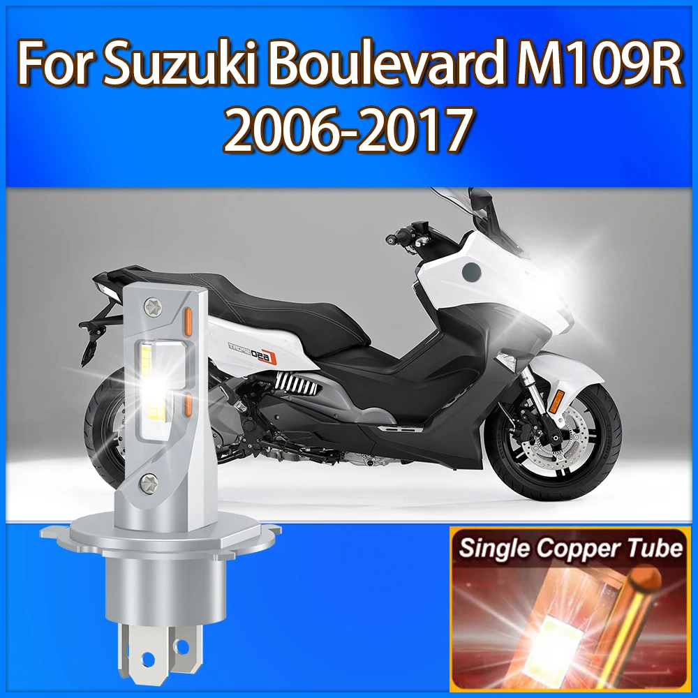 

10000LM Motorcycle LED Headlights H4 High Low Beam 12V Moto Light Bulb For Suzuki Boulevard M109R 2006-2013 2014 2015 2016 2017