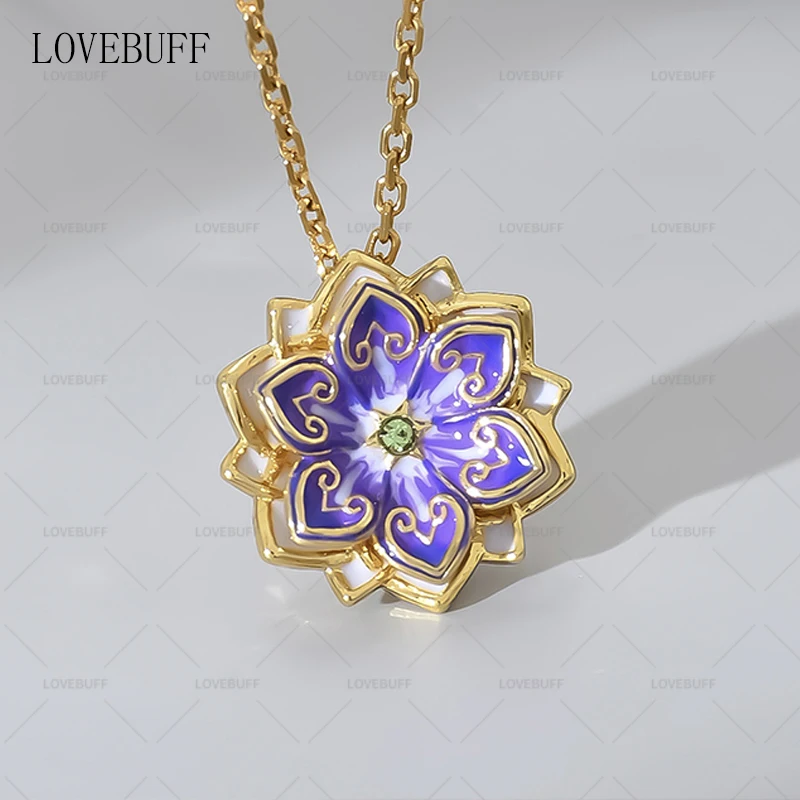 

LOVEBUFF Genshin Impact Ay-Khanoum's Myriad Artifact Inspired Flower Pendant Necklace