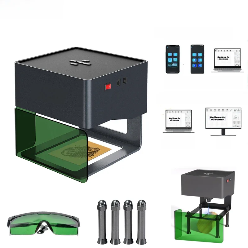 DAJA DJ6 Laser Engraver Machine 3W CNC Laser Cutting Engraving Machine Szybkie drukowanie Mini Logo Mark For Wood Painted Metal Glass — zdjęcie produktu 8