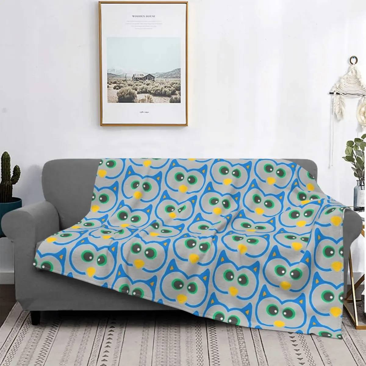 

Winter Warm North American Owls Travel Throws Blanket Plush Sofa Bed Picnic Blankets Modern Nap Leisure Flannel Blanket Cover