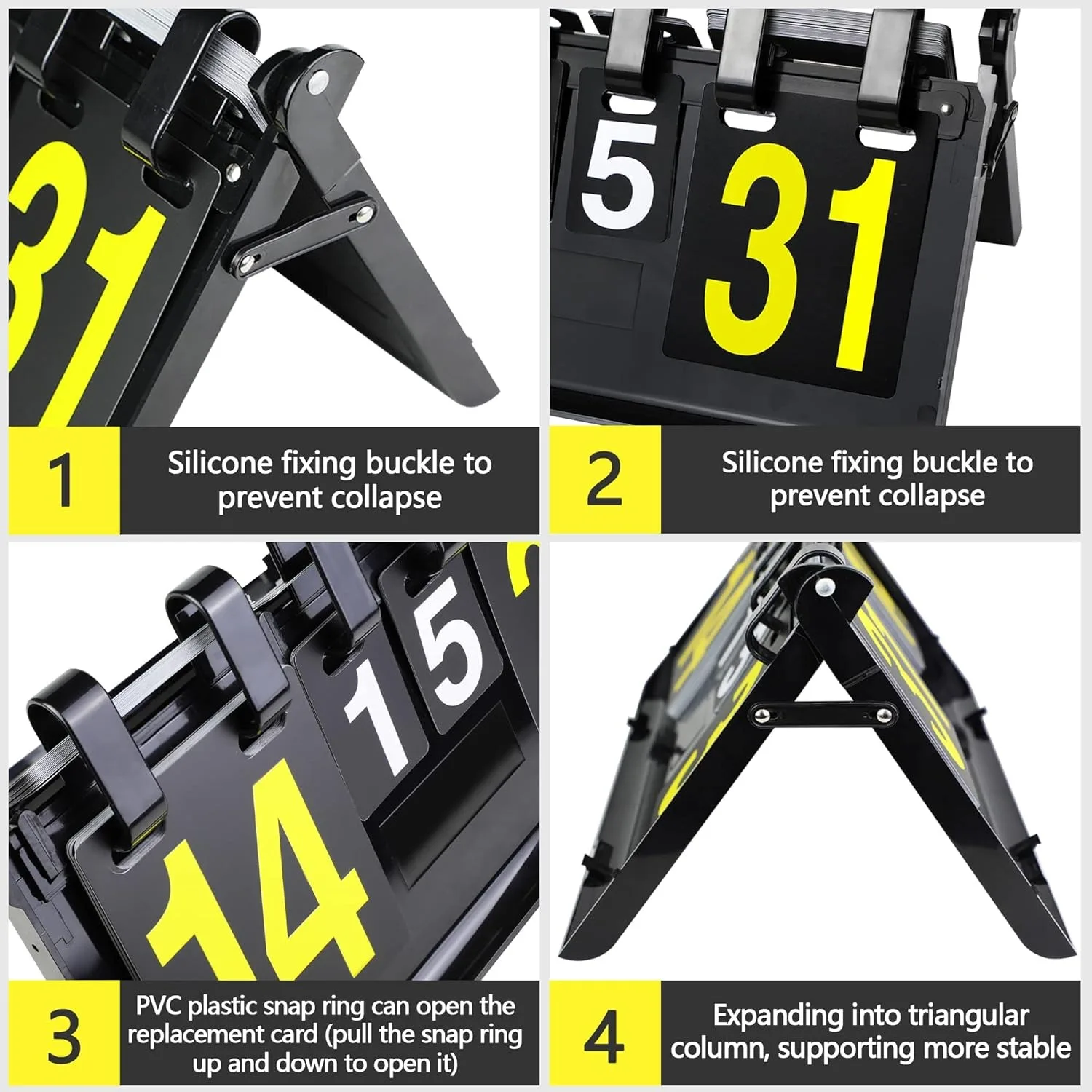 Tabletops Scoring Board MultiSports Score Flip Scoreboard Tragbare Tabletops Scoreboard Flipper Leicht Flip Score Keepers Board