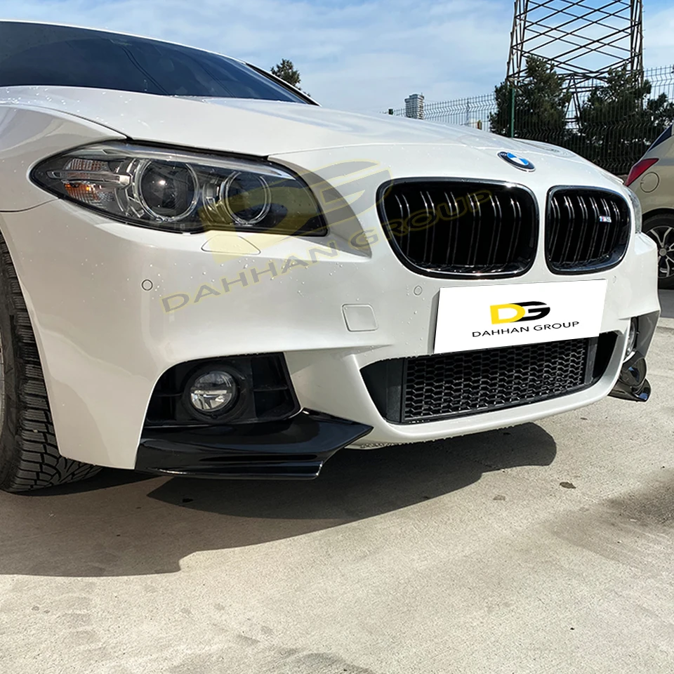 BMW 5 Serie F10 und F10 LCI M Tech 2010 - 2017 Frontschürze Flaps Verlängerung Ecken Klavier Glanz Schwarz kunststoff F10 Kit