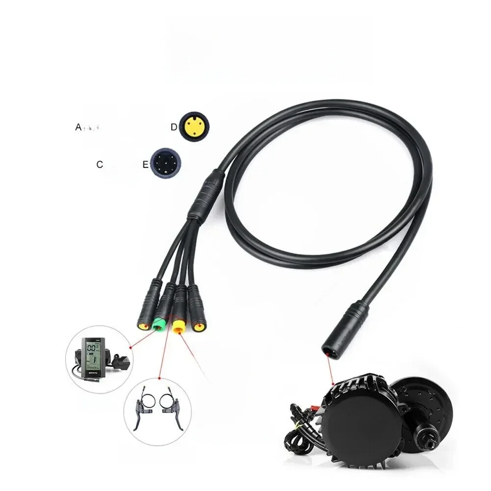 AliExpress NONE Ebike Motor Cables For Bafang Wiring Ebike Parts Accessories For 1T4 Cable Harness Mid-Drive Motor Kits Higo BBS01 BBS02 BBSHD