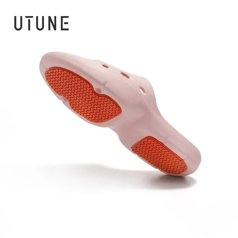 

UTUNE-Rubber Non-Slip Sole Slippers for Men and Women Slides for Shower Indoor Bathroom Home Shoe for Pregnant Woman and Elderly